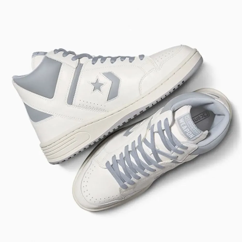 CONVERSE WEAPON MEN 11.5 MID VTG WHT ASH GREY OLD MONEY LARRY BIRD NWOB A04397C - Picture 4 of 6